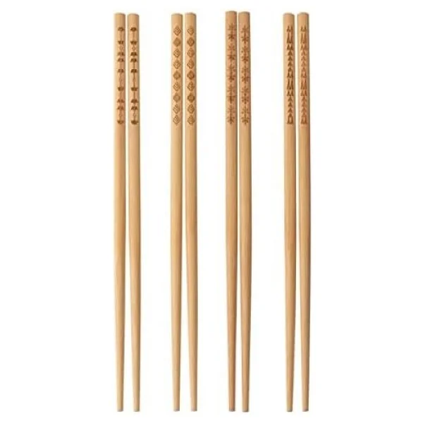 Antagen Trebent Yemek Çubuğu Çin Yemek Çubuğu Bambu Chopstick 4 Adet x 1 Paket - 01P-Pembe - Görsel 2