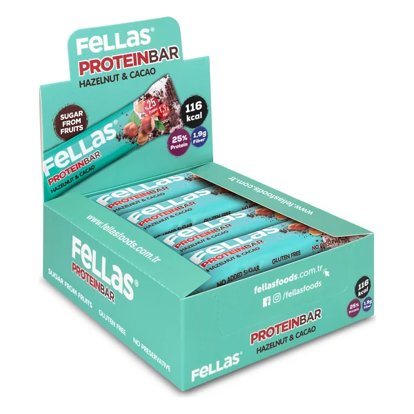 Fellas Protein Bar - Fındıklı Ve Kakaolu (32 G) X 12 Adet - Görsel 3