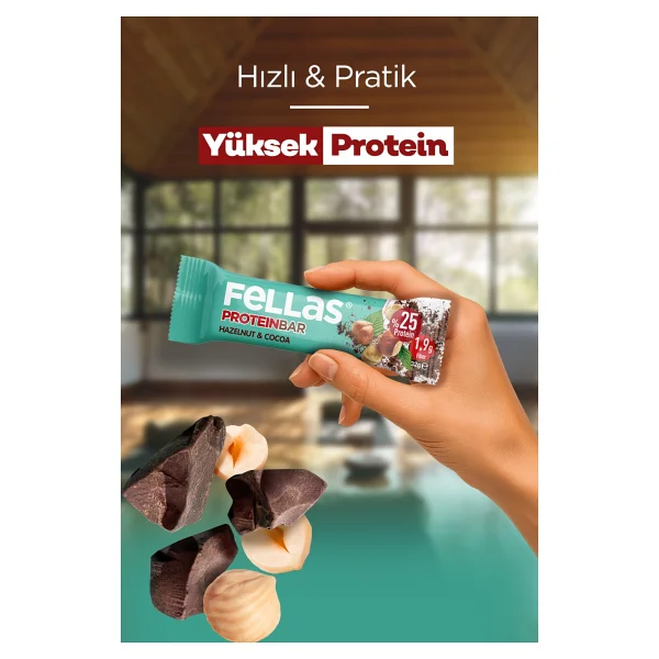 Fellas Protein Bar - Fındıklı Ve Kakaolu (32 G) X 12 Adet - Görsel 4
