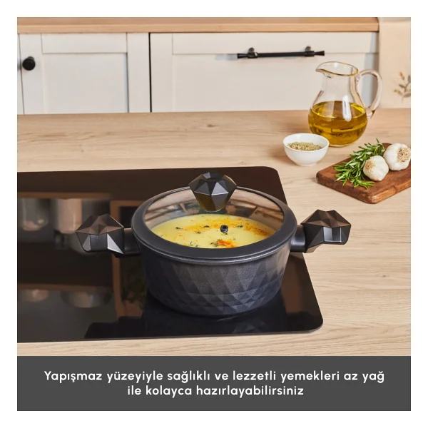 Karaca Biodiamond Antibakteriyel Kulp 20 cm tencere - Görsel 6