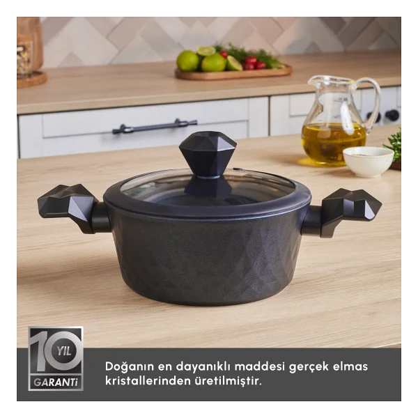 Karaca Biodiamond Antibakteriyel Kulp 20 cm tencere - Görsel 7