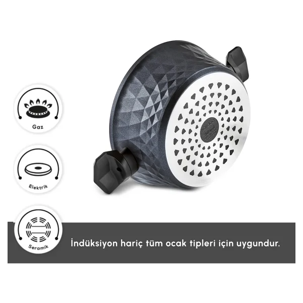 Karaca Biodiamond Antibakteriyel Kulp 20 cm tencere - Görsel 8