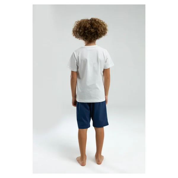 Arnetta 3314C Baba/oğul Ikili Yazlık Pijama Takım - Beyaz - 2 - 3 Yaş - Görsel 4