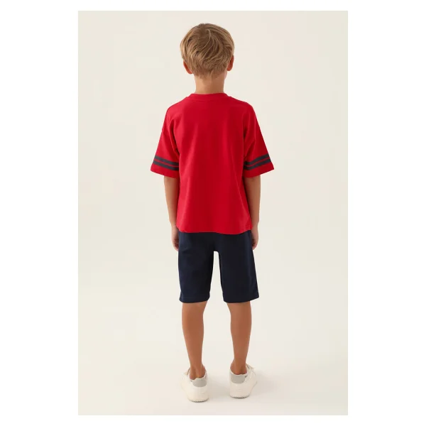 U.s. Polo Assn 1709 Erkek Çocuk Bermuda Pijama Takım Turuncu V1 Turuncu - Görsel 5
