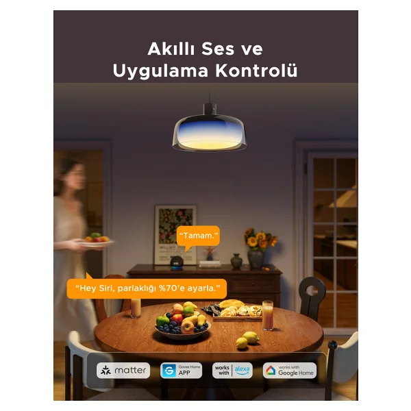 Govee RGBICWW H60C13F1 Akıllı Sarkıt LED Avize - Görsel 7