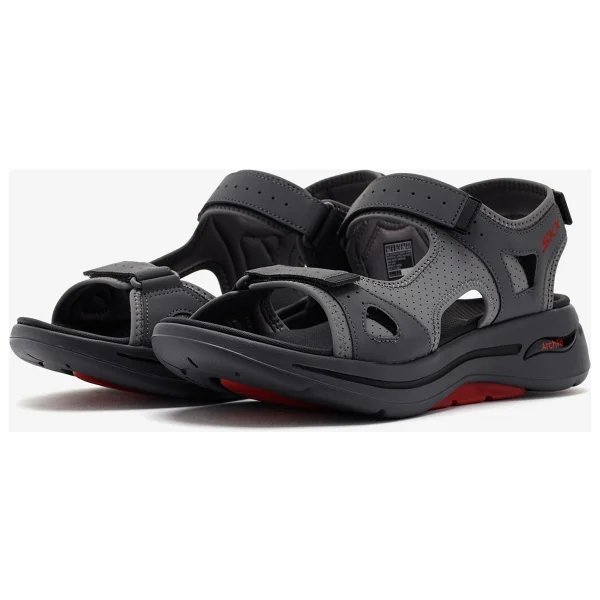 Skechers Go Walk Arch Fit Go Sandal-Mission II 229064-CCRD Gri Erkek Sandalet - Görsel 3