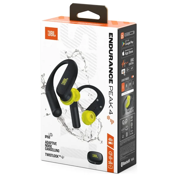 JBL Endurance Peak 4 ANC TWS Siyah-Sarı Kulak İçi Bluetooth Kulaklık - Görsel 10