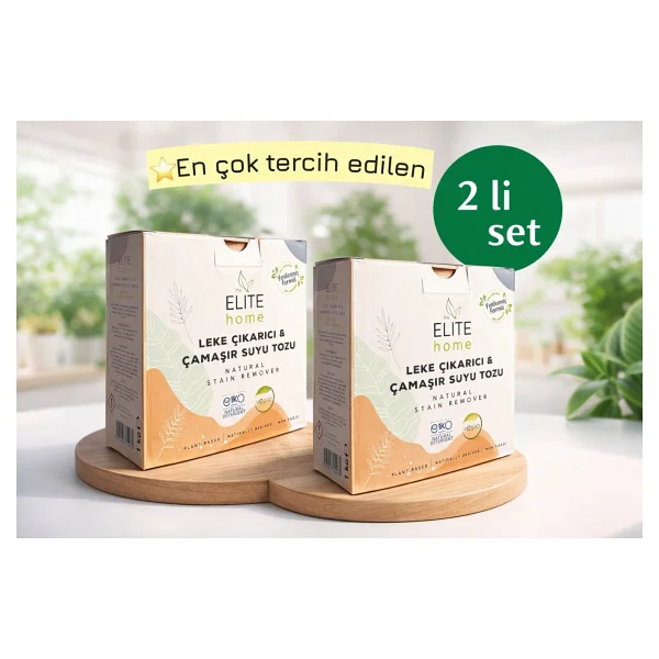 The Elite Home Doğal Oksijen Bazlı Leke Çıkarıcı Toz - Vegan Sertifikalı - Beyazlar ve Renkliler İçin - 2000 g ( 1 kg x 2 adet ) - Görsel 2