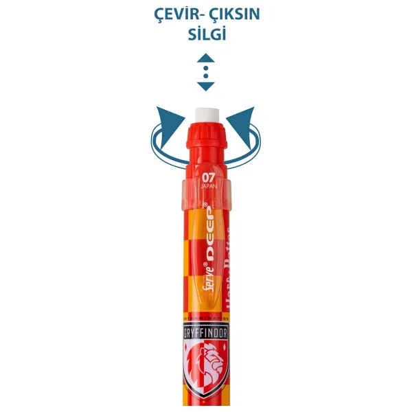Serve Deep Harry Potter Gryffindor Damalı 0.7 mm Versatil Uçlu Kalem - Görsel 3