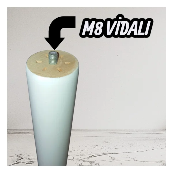 65 cm Beyaz Masa Sandalye Orta Sehpa Ayağı - Görsel 2