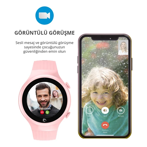 Wiky Watch 5S Pembe Akıllı Çocuk Saati - Görsel 10