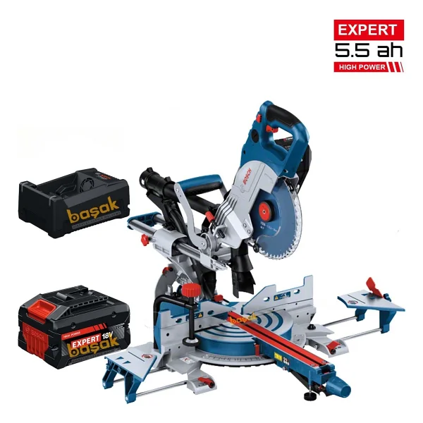 Bosch GCM 18V-216 DC Tek Akülü 5.5 Ah Gönye Testere - Görsel 6