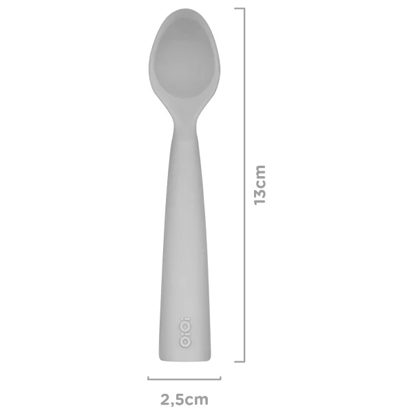 Oioi Silikon Mama Kaşığı Nam Nam 2 Li - Misty Lilac / Powder Grey - Görsel 4