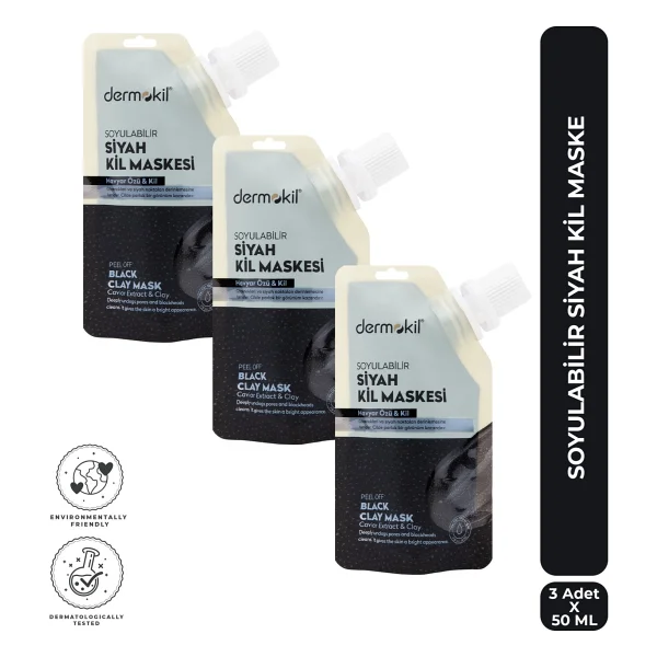 Dermokil Soyulabilir Siyah Kil Maske 50 Ml X 3 Adet - Görsel 7