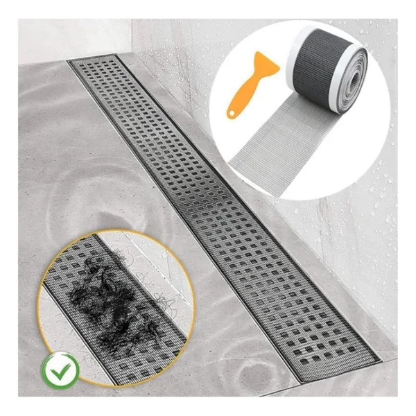 Mucit Home 10 Cm 4 Metre Çok Amaçlı Gider Süzgeci Sineklik Tamir Kiti Saç Kıl Tüy Tutucu Gri - Görsel 4