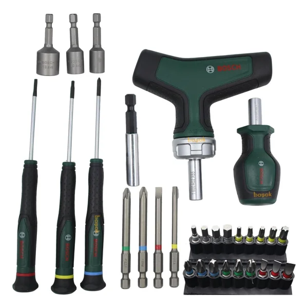 Bosch 1600A039HX 31 Parça Bits Uçlu Cırcırlı Tornavida Seti - Görsel 2