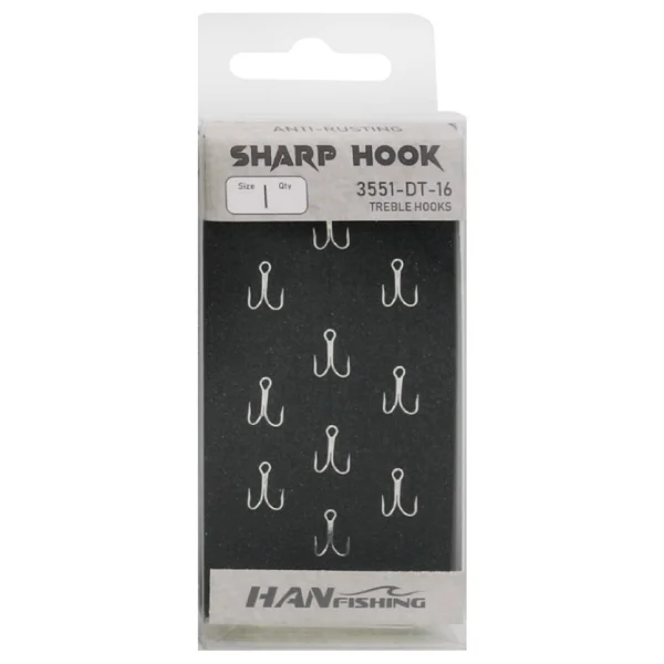 Hanfish Sharp Hook 3551 10 Adet Üçlü İğne 12 No - Görsel 3