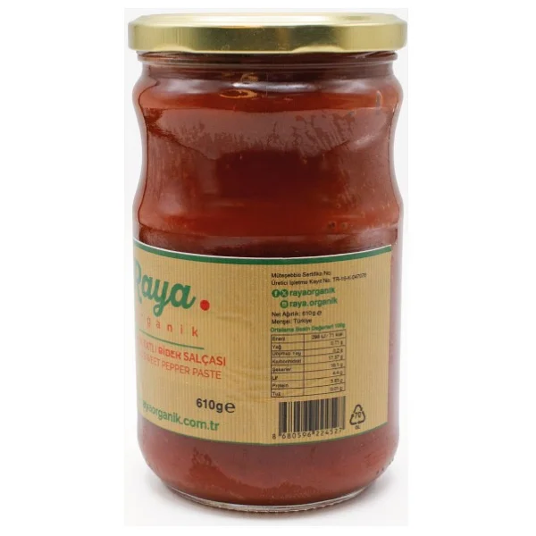 Raya Organik Tatlı Biber Salçası 610 gr - Görsel 6