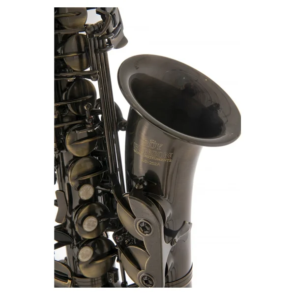 Roy Benson AS-202A Alto Saksafon (Antik) Eskitilmiş Bronz Vintage Tarz - Görsel 2