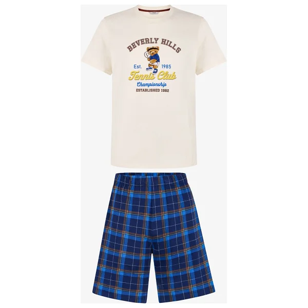 Penti Erkek Renkli Sunset Serve Şortlu Pijama Takımı - Çok Renkli - Görsel 7