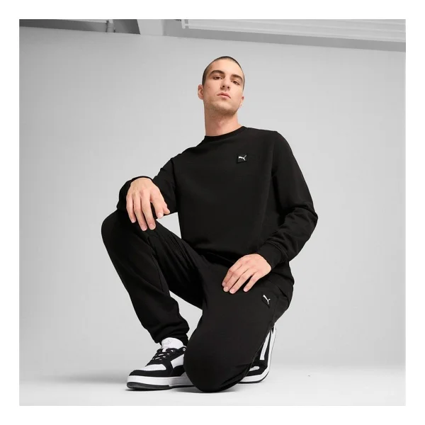 Puma Essentials 684727-01 Bisiklet Yaka Siyah Erkek Sweatshirt - Görsel 7