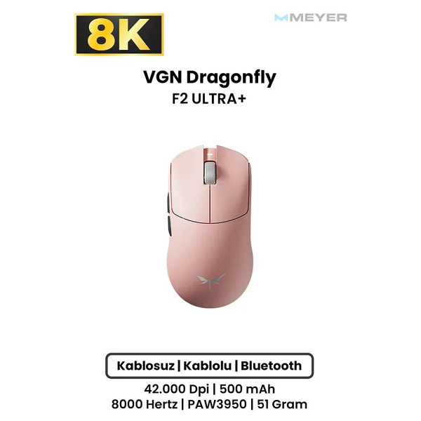 Vgn Dragonfly F2 Ultra Plus Şarjlı Optik Kablolu/Kablosuz Oyuncu Mouse - Görsel 9