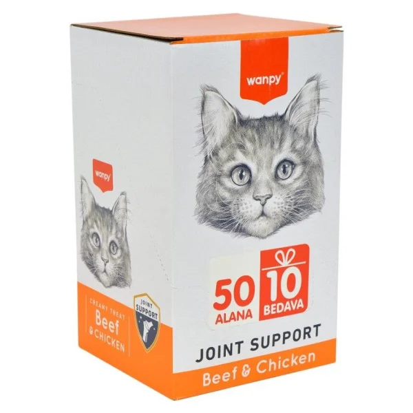 Wanpy Bone Support Sığır Etli ve Tavuklu 60x14 gr Krema Kedi Ödül Maması - Görsel 2