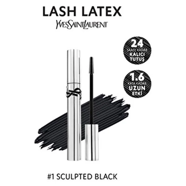 Yves Saint Laurent Lash Latex Siyah Maskara - Görsel 2