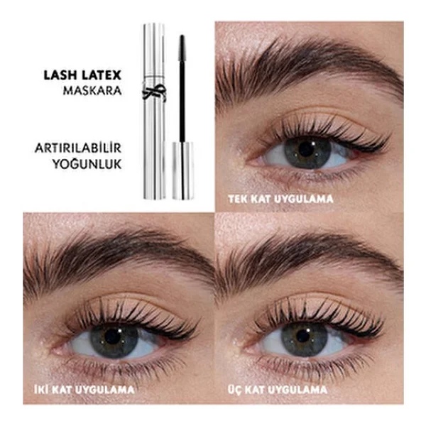 Yves Saint Laurent Lash Latex Siyah Maskara - Görsel 4