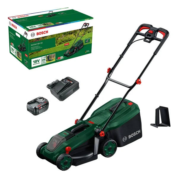 Bosch Rotak 18V-34 Tek Akülü 4 Ah Çim Biçme Makinesi - Görsel 5