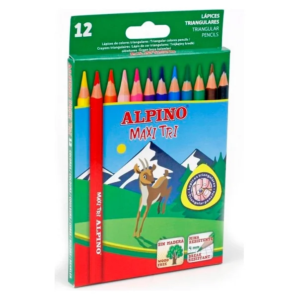 Alpino Maxi Tri 12'li Kuru Boya Seti - Görsel 4