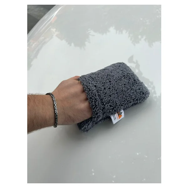 Fine Clean 4 Parmak Mikrofiber Pasta Cila Eldiveni Oto Yıkama Temizleme - Görsel 4