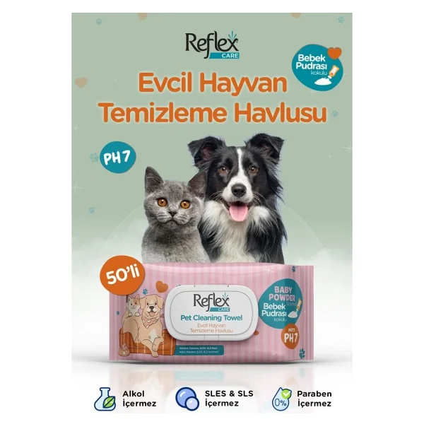 Reflex Evcil Hayvan Temizleme Mendili 4 Adet - Çok Renkli - Görsel 2
