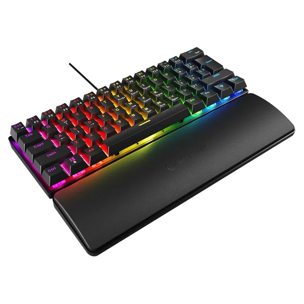 Rampage Plower K60 Siyah RGB TKL Blue Switch Kablolu Mekanik Oyuncu Klavyesi - Görsel 3