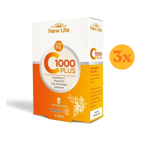 New Life C 1000 Plus 30 Tablet 3'lü - Görsel 2