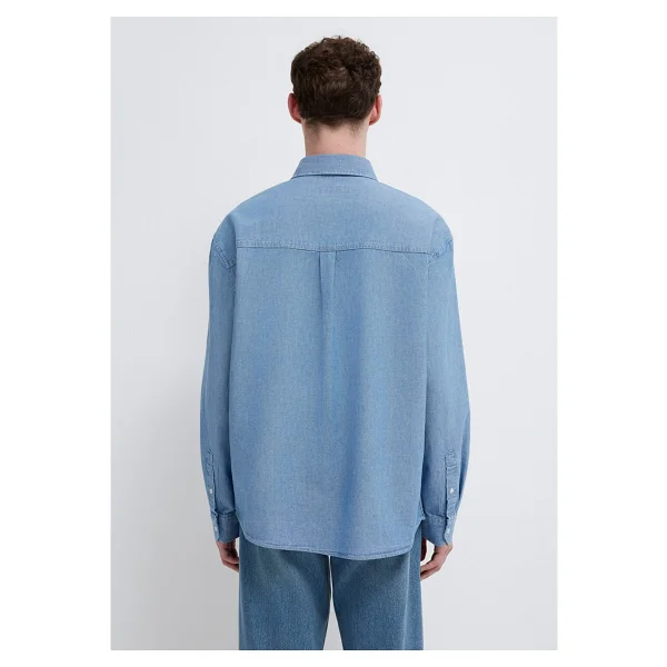 MVJNS Nakışlı Mavi Gömlek Loose Fit/Bol Rahat Kesim 0211885-18790 - Görsel 5