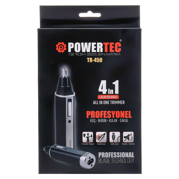 Powertec TR-450 4in1 Kulak Burun Tüy Kesme Makinesi - Görsel 4
