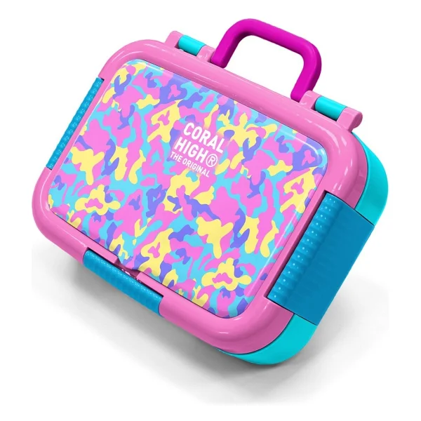 Coral High 39128 Leopar CH Harf Desenli Çelik Beslenme Kutusu - Görsel 6