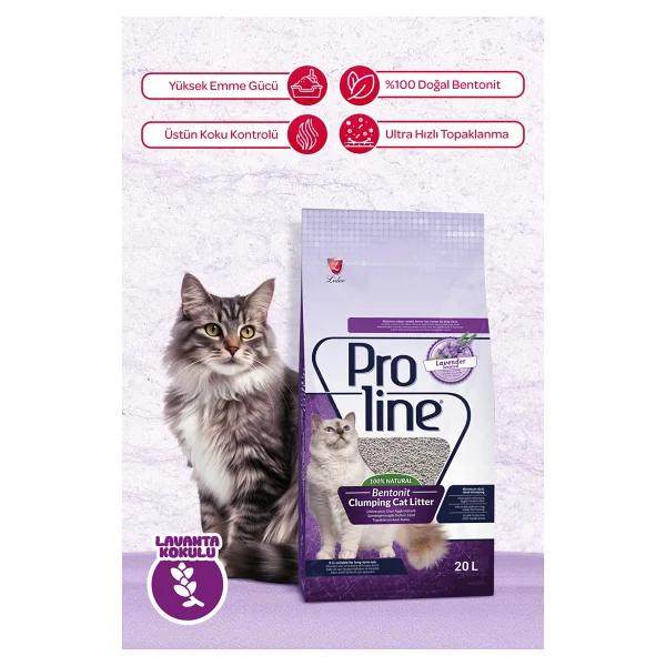 Proline Lavanta Kokulu 20 lt Bentonit Kedi Kumu - Görsel 9
