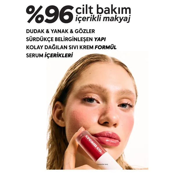 Cream Co. Glow Tint Nemlendirici Likit Allık - Görsel 2