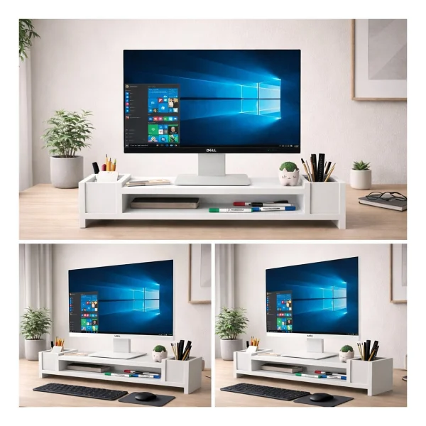 Betroya Ordena Beyaz Ergonomi Monitör Yükselticisi - Görsel 3