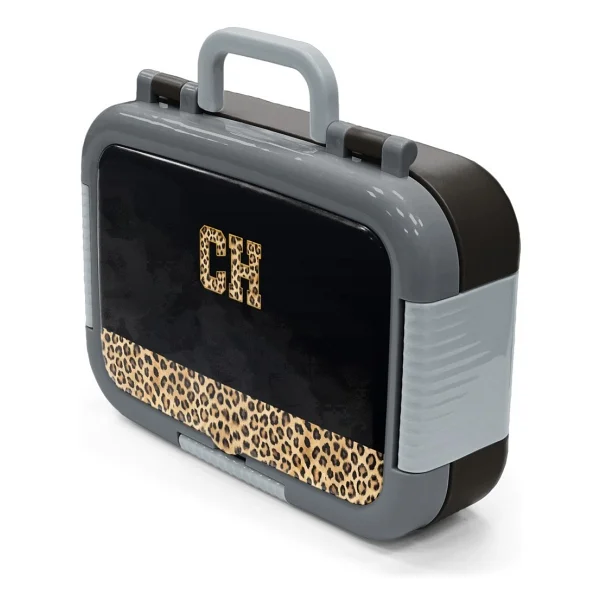 Coral High 39128 Leopar CH Harf Desenli Çelik Beslenme Kutusu - Görsel 4