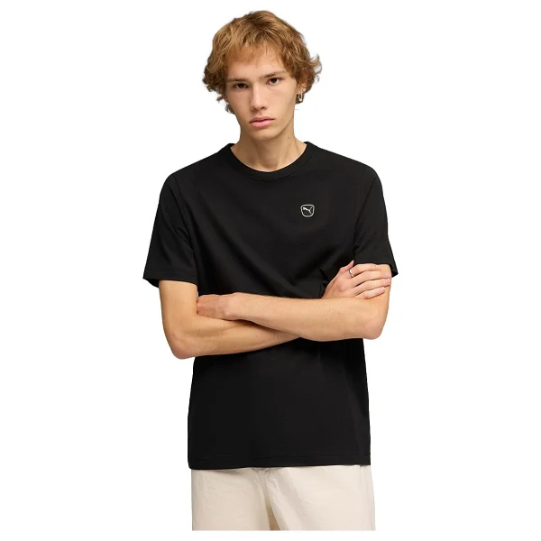 Puma Essential Elevated 695703-01 Siyah Kısa Kollu Bisiklet Yaka Erkek Tişört - Görsel 3