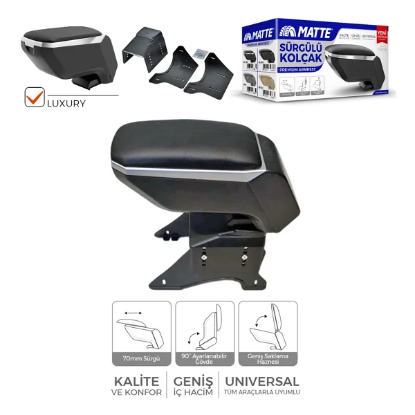 Matte Sürgülü Kolçak Siyah-Gri Luxury - Görsel 2