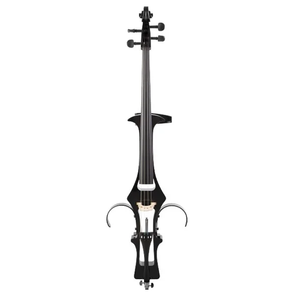 Kinglos Kng DSDT-1801 Elektro Çello 4/4 Siyah (Profesyonel - Silent) Kulaklık Çıkışlı Sessiz Çalışma, Modern Tasarım, Taşıma Çantalı Set - Görsel 4