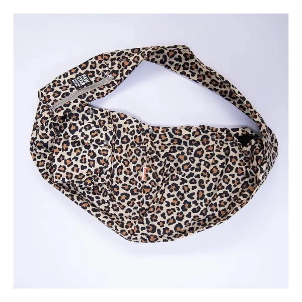 Pawstar Mbeya Gold Crossbody Küçük Irk Köpek Çapraz Taşıma Çantası (Içi Tay Tüyü) - Kahverengi - Görsel 3