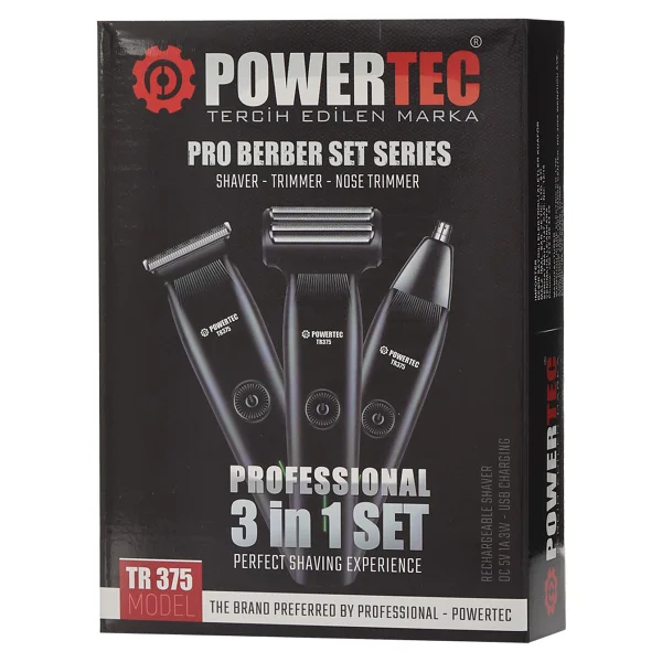 Powertec TR-375 3in1 Erkek Bakım Seti - Görsel 5