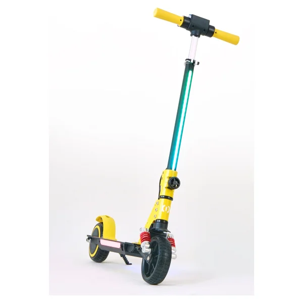 SIMATE YENİ Elektrikli Çocuk Scooter 130W 3 Kademe Hız Ayarlanabilir Gidon Uzun Menzil Koruma Seti Hediye 2026 - Sarı - Görsel 2