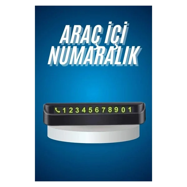 Epilons Araç Içi Numaratör Numaralık Oto Cam Kartı Fosforlu Numaratör - Görsel 6