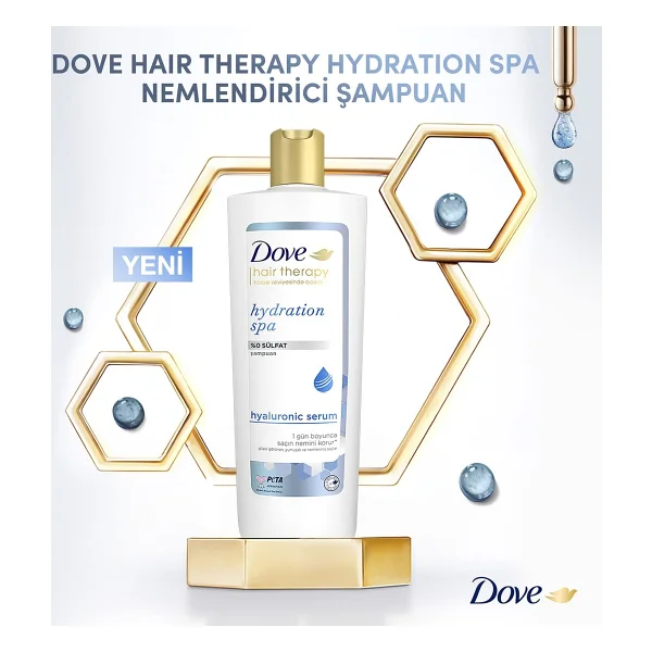 Dove Hair Therapy Hydration Spa Sülfatsız Şampuan 350 ml - Görsel 3